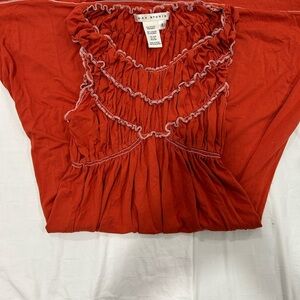 Max Studio Women's orangeRuffle stretchy  dress